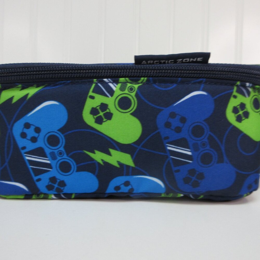 Video Game Lunch box Combo Food Container Ice Pack Bottle Blue Green Arctic Zone - Picture 5 of 10